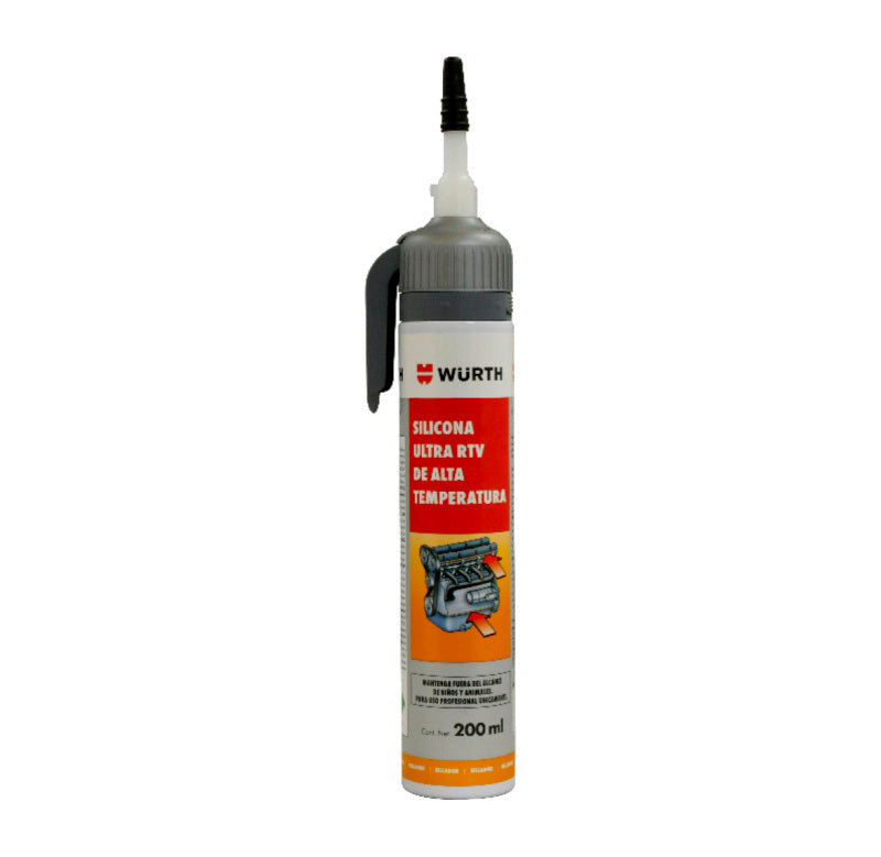 Silicona ultra rtv alta temp. 200ml | Würth Chile