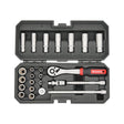 Set de Dados Bihexagonales Würth de 24 piezas en maletín plástico abierto